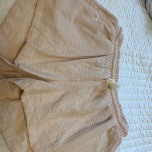 Light peach linen shorts from Ocean Drive